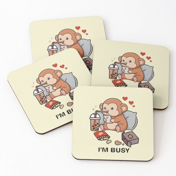 Item preview, Funny Monkey Im Busy Boba Tea Zoo Boys Girls Kids designed and sold by rafaeltto.