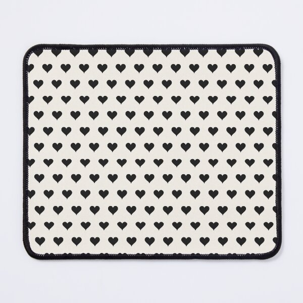 Item preview, Retro Cute Coquette Cottagecore Heart Pattern in Black designed and sold by SamJanner.