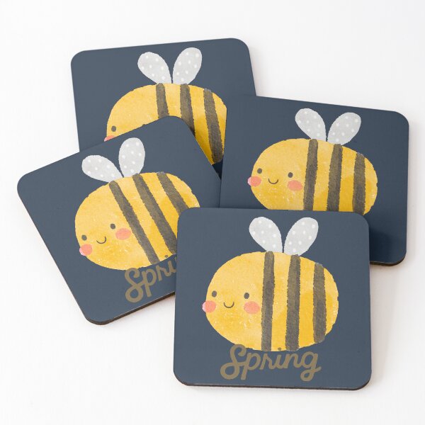 Item preview, Cute Bee Spring – Watercolor Happy Bee Illustration designed and sold by FratddArtworks.