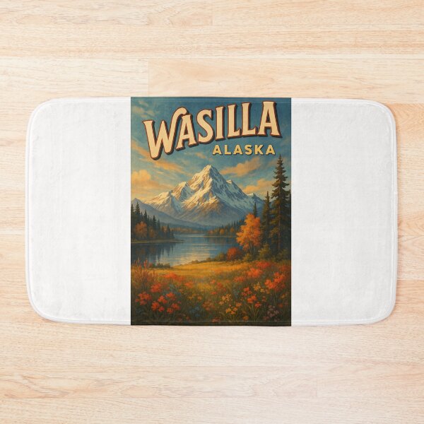 Item preview,  Wasilla Lakeside Wildflowers and Alaska Peaks designed and sold by Places On Earth.