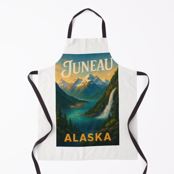 Item preview, Juneau Mountains and Coastal Waterfall, Alaska designed and sold by Places On Earth.