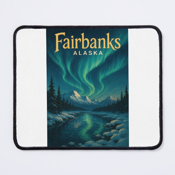 Item preview, Fairbanks Aurora View, Winter in Alaska Range designed and sold by Places On Earth.