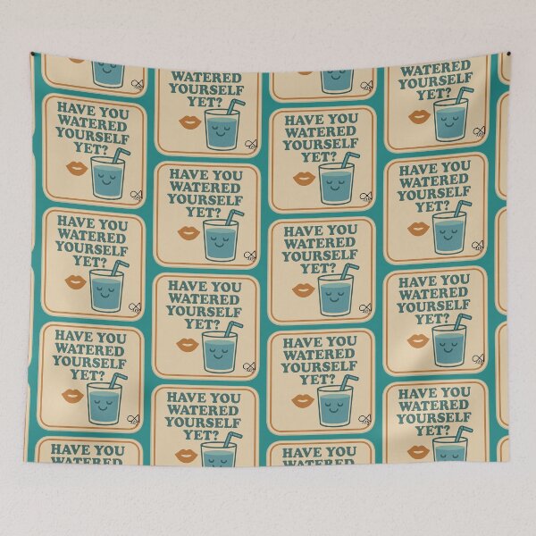 Item preview, LaMaisonOfMY NAGGING STICKERS COLLECTION “Have You Watered Yourself Yet?” On Green designed and sold by LaMaisonOfMY.