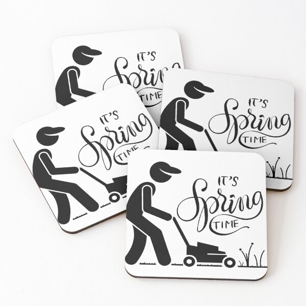 Item preview, It’s Spring Time – Lawn Mowing Silhouette Design designed and sold by FratddArtworks.