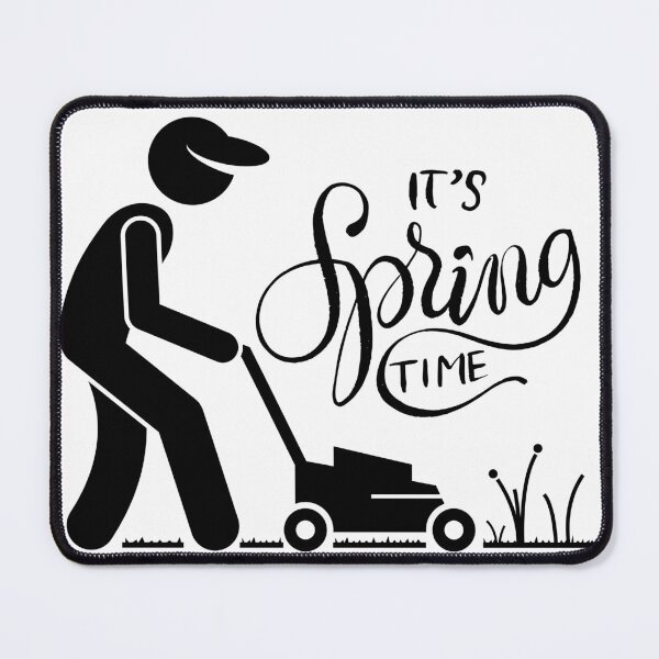 Item preview, It’s Spring Time – Lawn Mowing Silhouette Design designed and sold by FratddArtworks.