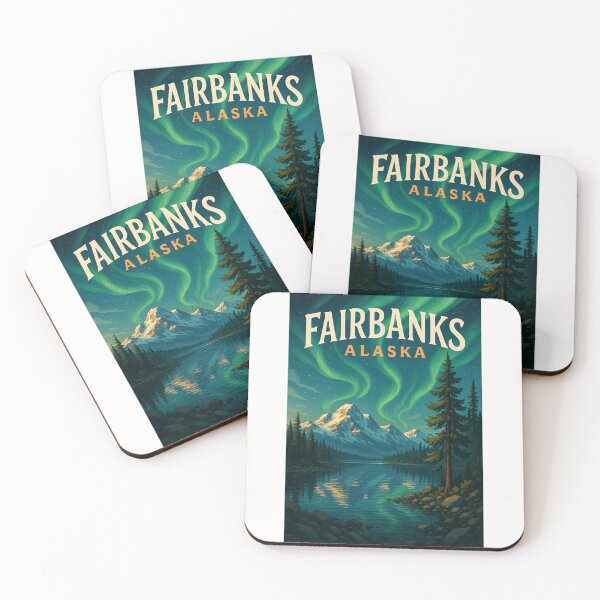 Item preview,  Fairbanks Northern Lights Over Alaska Range designed and sold by Places On Earth.