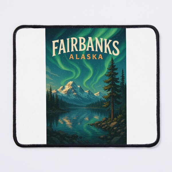 Item preview, Fairbanks Northern Lights Over Alaska Range designed and sold by Places On Earth.
