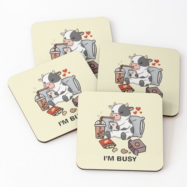 Item preview, Funny Cow Im Busy Boba Tea Zoo Boys Girls Kids designed and sold by rafaeltto.