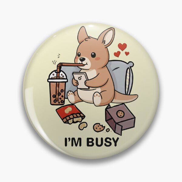 Item preview, Funny Kangaroo Im Busy Boba Tea Zoo Boys Girls Kids designed and sold by rafaeltto.