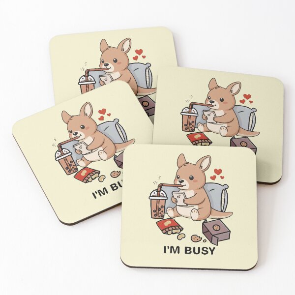 Item preview, Funny Kangaroo Im Busy Boba Tea Zoo Boys Girls Kids designed and sold by rafaeltto.