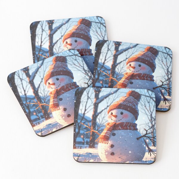 Item preview, Winter Sunset Snowman designed and sold by HikariMoments.