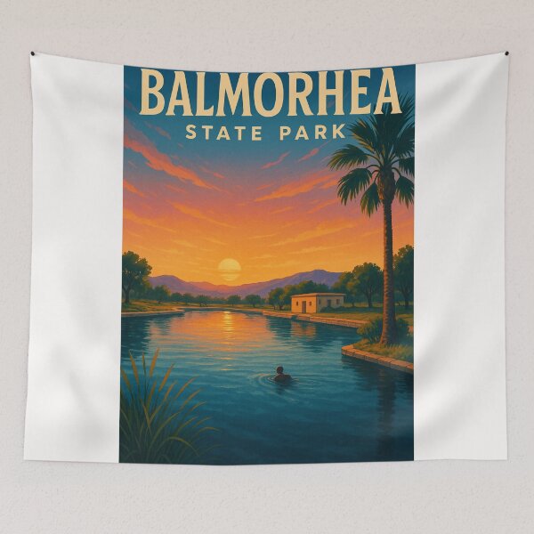 Item preview, Sunset Reflections at Balmorhea State Park designed and sold by Places On Earth.