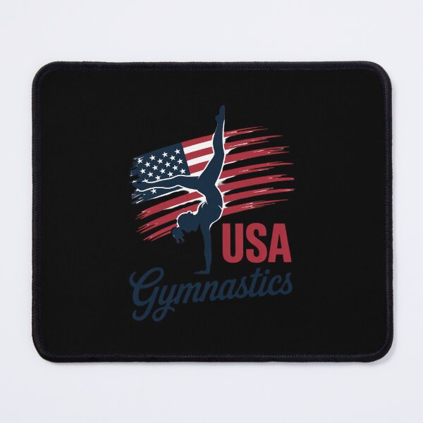 Item preview, Girl Tumbling Gymnast Gymnastics USA American Flag designed and sold by petrichorsworld.