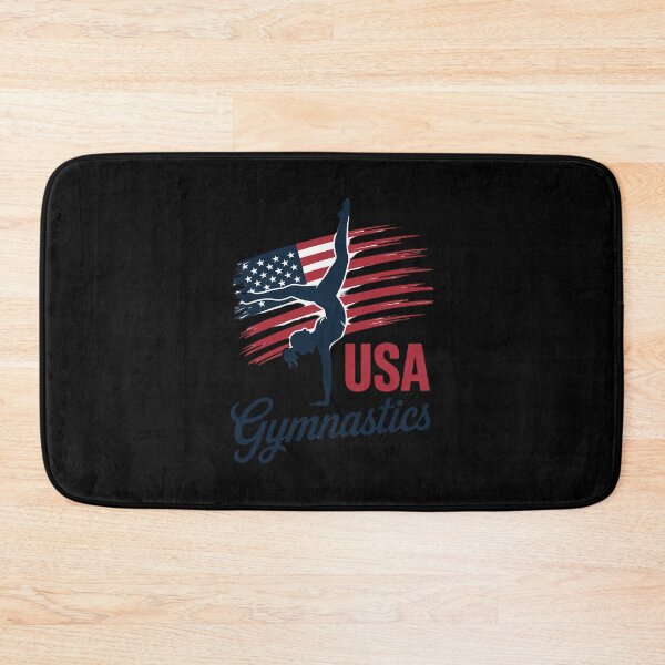 Item preview, Girl Tumbling Gymnast Gymnastics USA American Flag designed and sold by petrichorsworld.