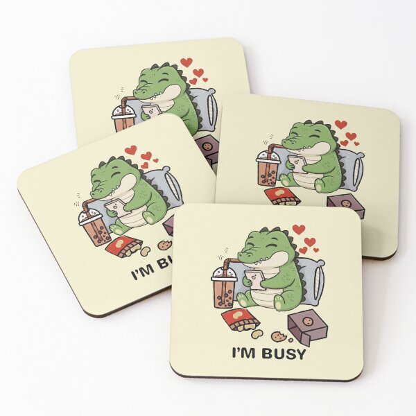 Item preview, Funny Crocodile Im Busy Boba Tea Zoo Boys Girls Kids designed and sold by rafaeltto.