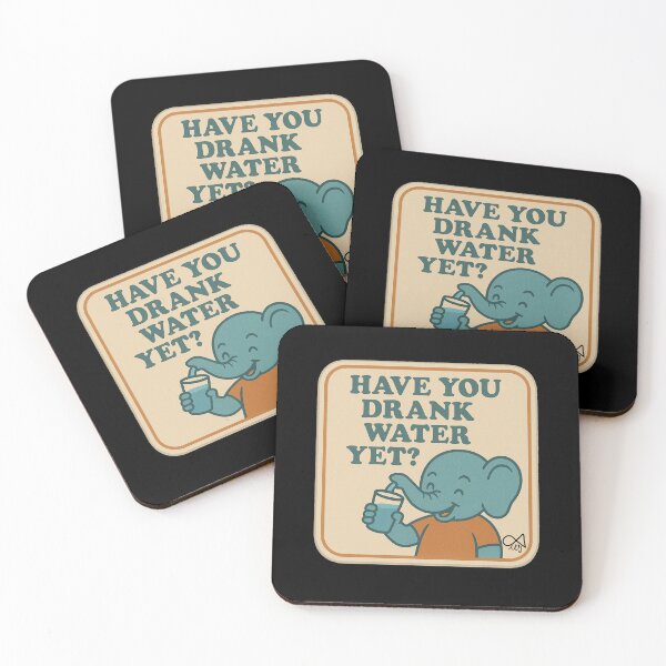 Item preview, LaMaisonOfMY NAGGING STICKERS COLLECTION “Have You Drank Water Yet?” On Black designed and sold by LaMaisonOfMY.