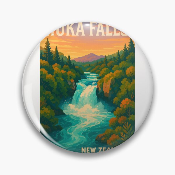 Item preview,  Huka Falls River Gorge Sunset, Taupō designed and sold by Places On Earth.