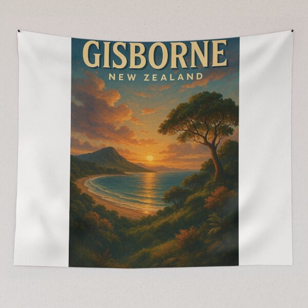 Item preview, Gisborne New Zealand Coastal Sunset Beach designed and sold by Places On Earth.