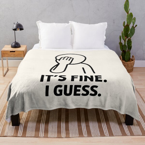 Item preview, It's Fine I Guess Facepalm Funny Office Meme designed and sold by SplashTastic.