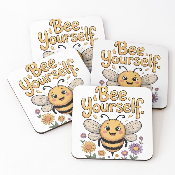Item preview, Bee Yourself – Cute Bee Positive Quote Sticker. designed and sold by Teenidesign .