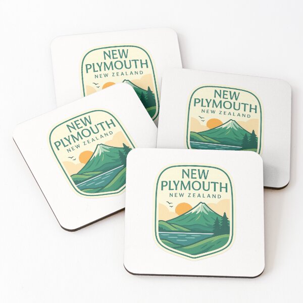 Item preview, New Plymouth New Zealand Mountain Lake Badge designed and sold by Places On Earth.