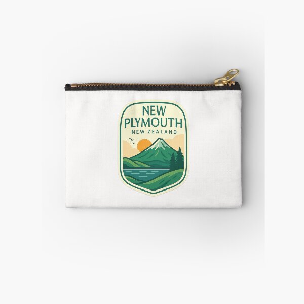 Item preview, New Plymouth New Zealand Mountain Lake Badge designed and sold by Places On Earth.