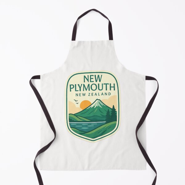 Item preview, New Plymouth New Zealand Mountain Lake Badge designed and sold by Places On Earth.