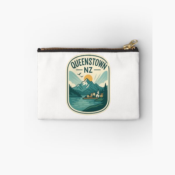 Item preview, Queenstown NZ Mountain Village Scenic Emblem designed and sold by Places On Earth.