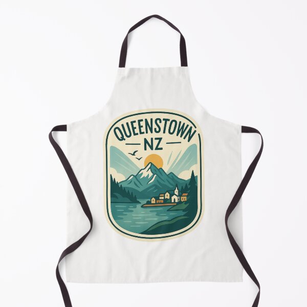 Item preview, Queenstown NZ Mountain Village Scenic Emblem designed and sold by Places On Earth.