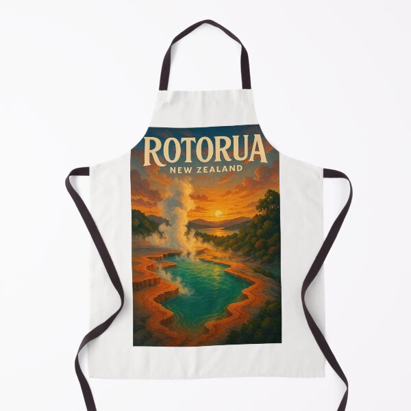 Item preview, Rotorua New Zealand Geothermal Sunset Poster designed and sold by Places On Earth.