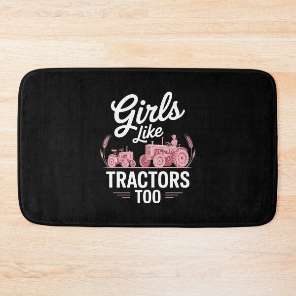Item preview, Girls Like Tractors Too Cute Tractor Pink Farming Girl designed and sold by petrichorsworld.