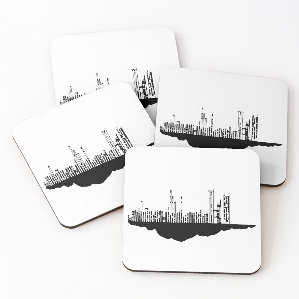 Item preview, Paysage Urbain Volant 7 (simple, noir et blanc, minimaliste) designed and sold by EBFCDesigns.