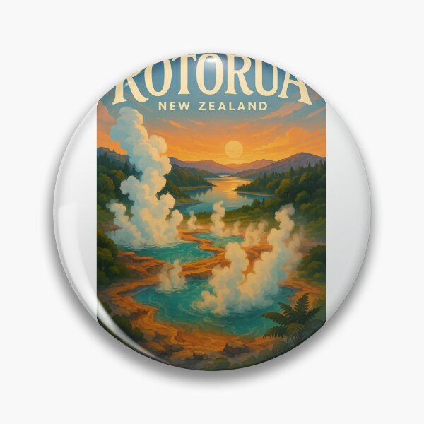 Item preview, Rotorua New Zealand Geothermal Sunset Scene designed and sold by Aryabek.