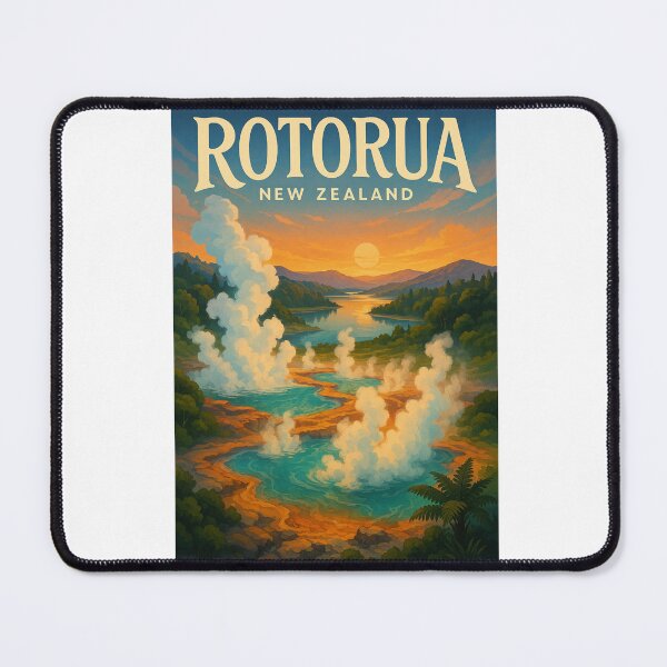 Item preview, Rotorua New Zealand Geothermal Sunset Scene designed and sold by Aryabek.