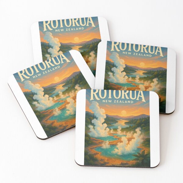 Item preview, Rotorua New Zealand Geothermal Sunset Scene designed and sold by Aryabek.