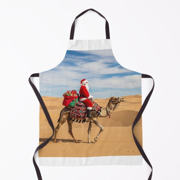 Item preview, Santa in the Desert – Festive Christmas Camel Ride Illustration designed and sold by PixelVibe782.
