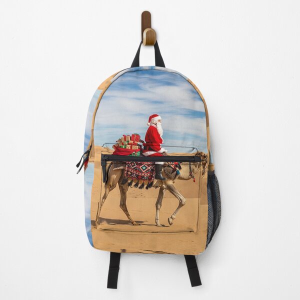 Item preview, Santa in the Desert – Festive Christmas Camel Ride Illustration designed and sold by PixelVibe782.