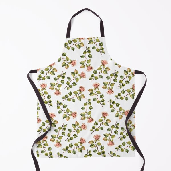 Item preview, Pink Rose Flower Branch Pattern | White Background designed and sold by UnhingedBird.