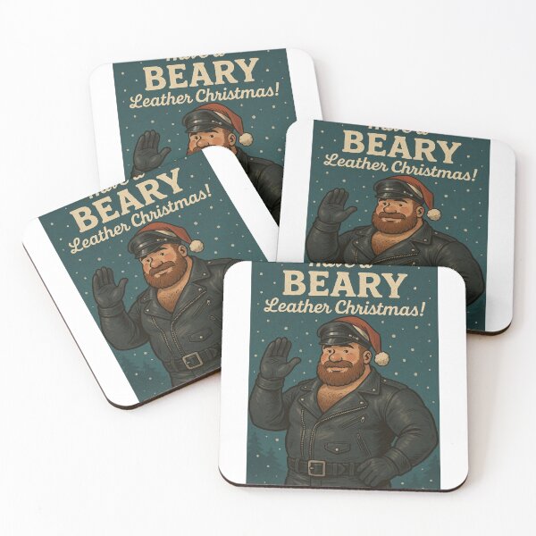 Item preview, Have a Beary Leather Christmas Greeting Card designed and sold by Aryabek.