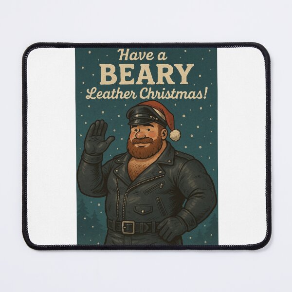 Item preview, Have a Beary Leather Christmas Greeting Card designed and sold by Aryabek.
