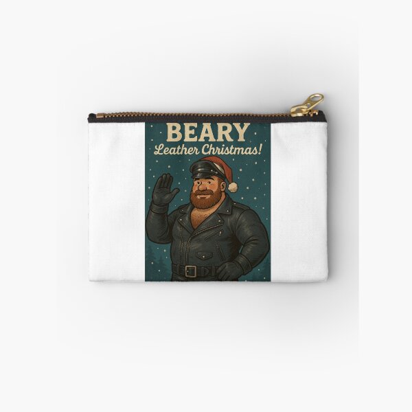 Item preview, Have a Beary Leather Christmas Greeting Card designed and sold by Aryabek.