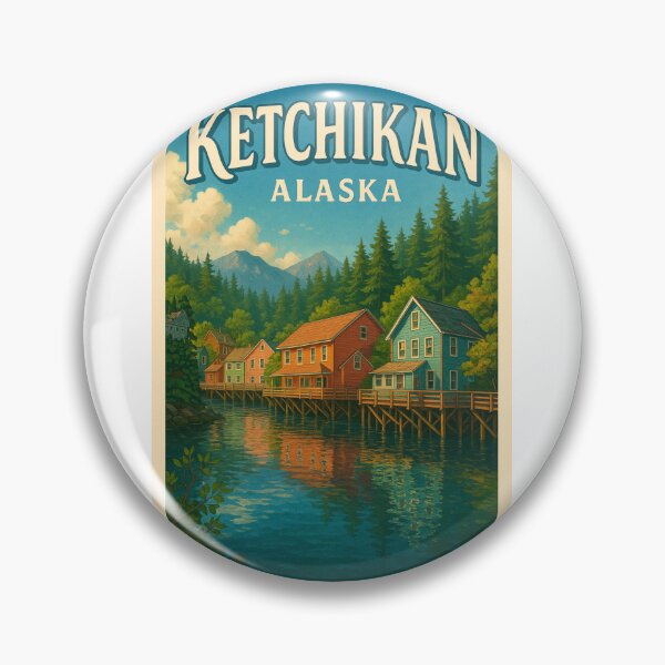 Item preview,  Ketchikan Waterfront, Southeast Alaska Boardwalk designed and sold by Aryabek.