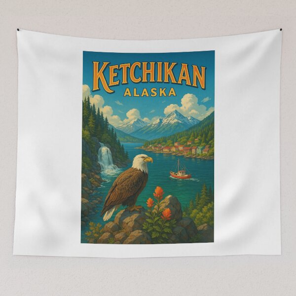 Item preview,  Ketchikan Bald Eagle View, Alaska Inside Passage designed and sold by Aryabek.
