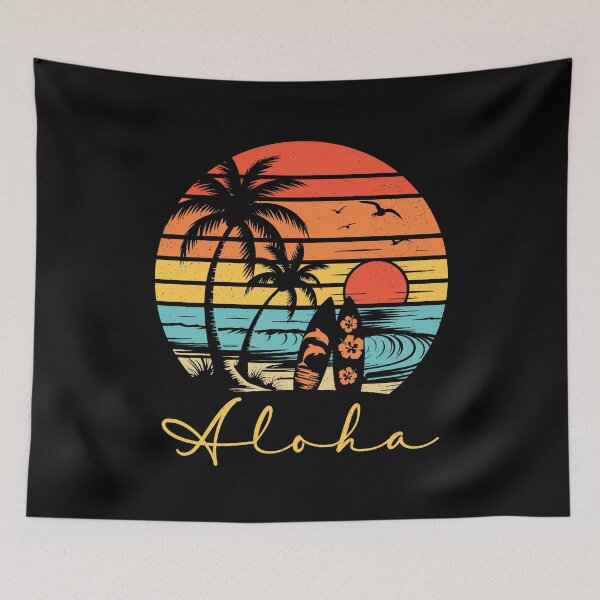 Item preview, Aloha Hawaii Hawaiian Island Palm Beach Surfboard Surf designed and sold by KarimSoCute.