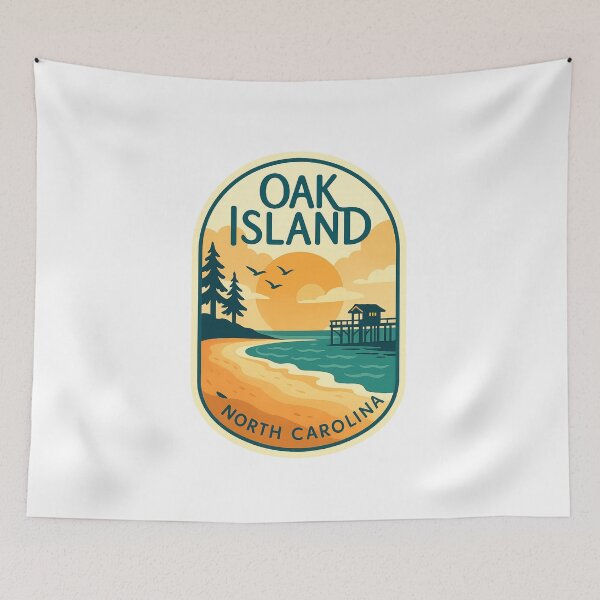 Item preview,  Oak Island Sunset Pier View, North Carolina Coast designed and sold by Aryabek.