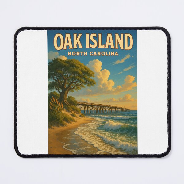 Item preview, Oak Island Coastal Pier View, North Carolina designed and sold by Aryabek.