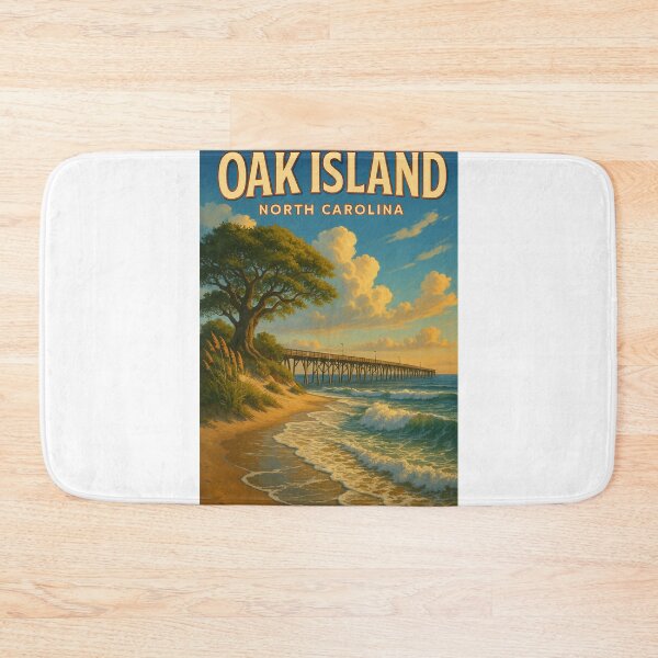 Item preview,  Oak Island Coastal Pier View, North Carolina designed and sold by Aryabek.