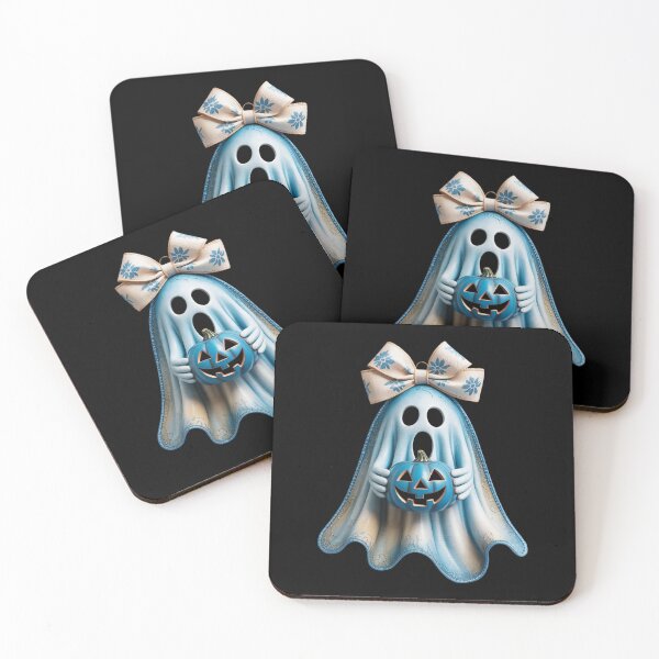 Item preview, Girly Halloween Blue Denim Ghost Preppy Ghost Bow designed and sold by KingsLife1994.