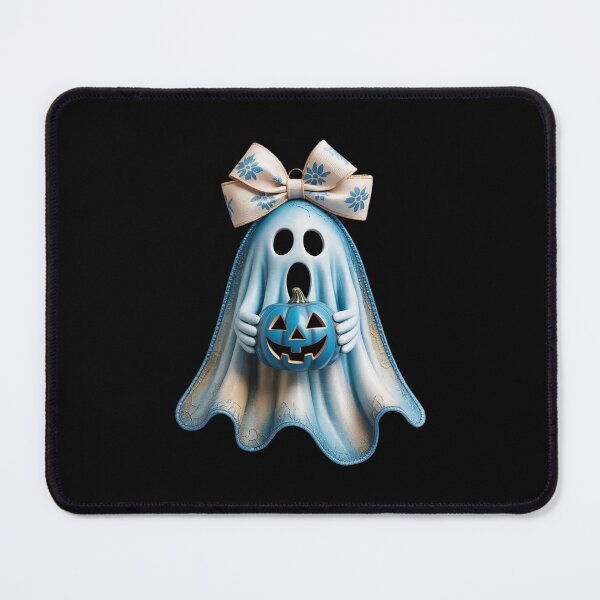 Item preview, Girly Halloween Blue Denim Ghost Preppy Ghost Bow designed and sold by KingsLife1994.