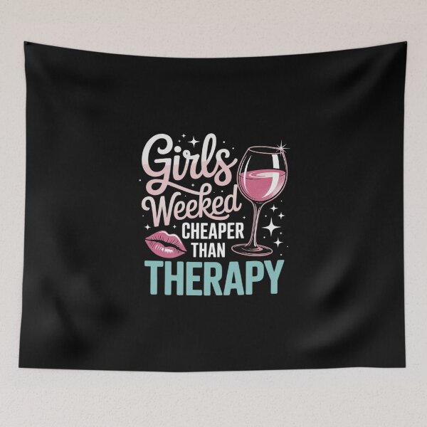Item preview, Girls Weekend Cheaper Than A Therapy Funny Matching Friends designed and sold by KingsLife1994.